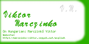 viktor marczinko business card