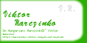 viktor marczinko business card